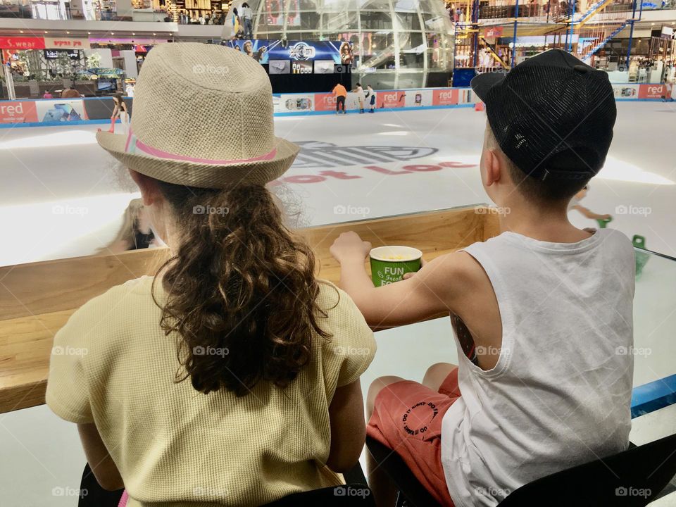 Watching ice skating