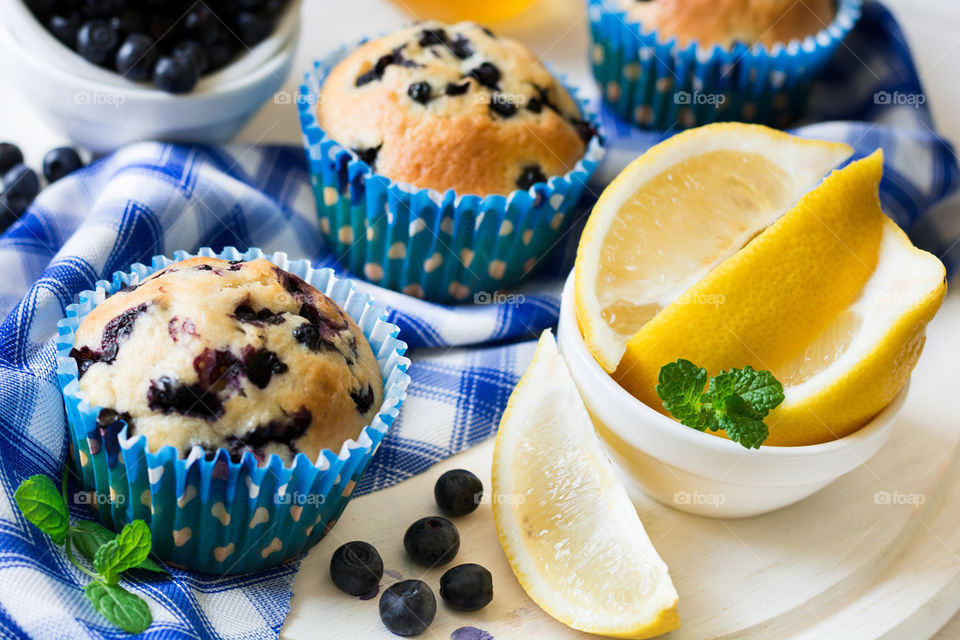 Homemade blueberry muffins