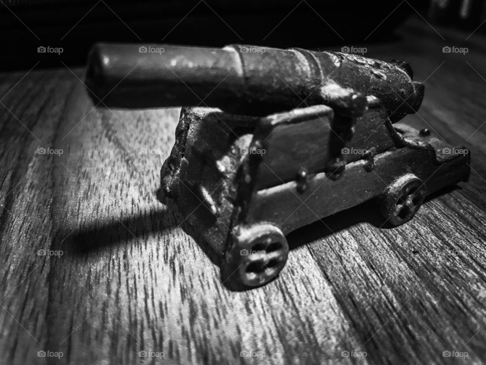 A antique cannon could explode everything.