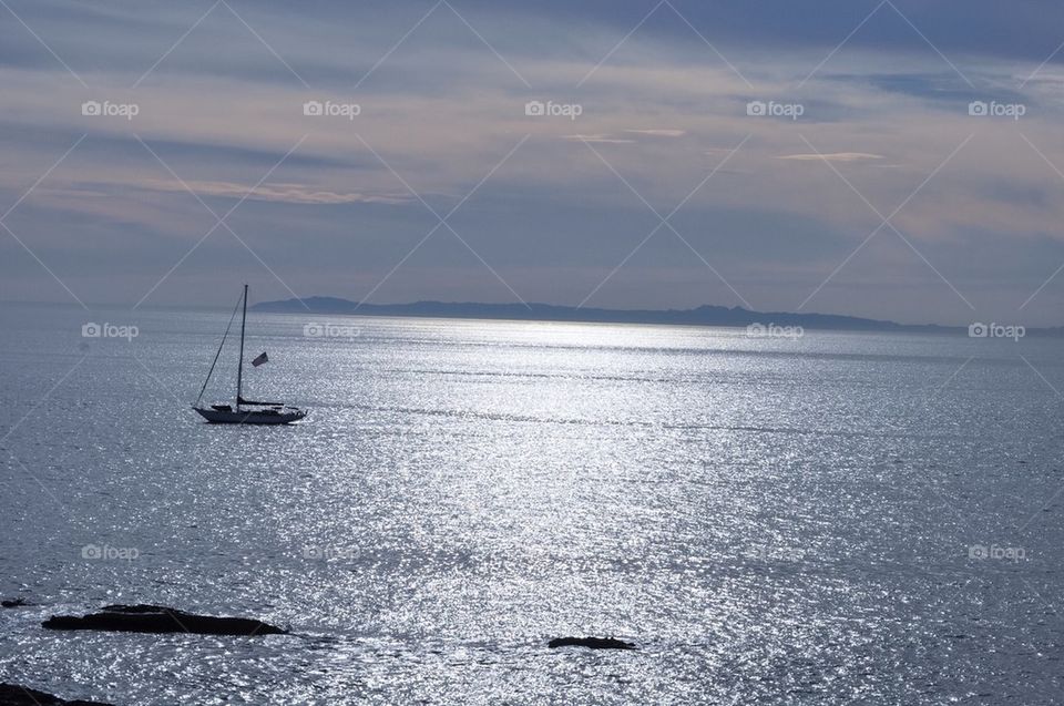 Boat on ocean