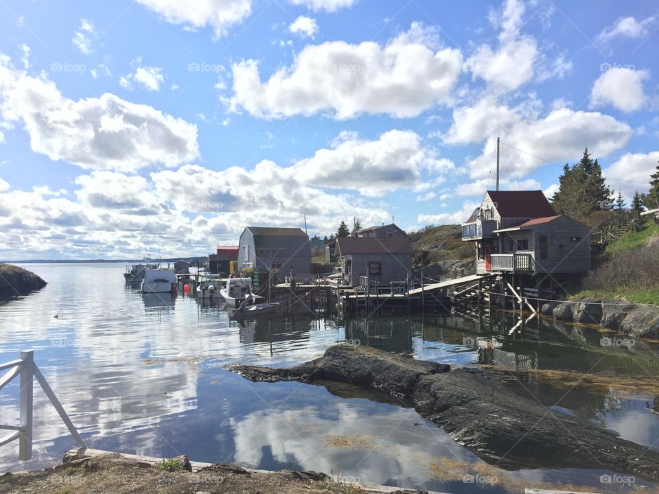 Quaint fishing town of Blue Rocks, Nova Scotia outside of historic Lunenburg