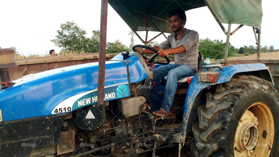 tractor driving