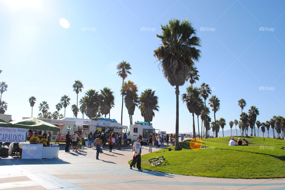 People at Venice beach