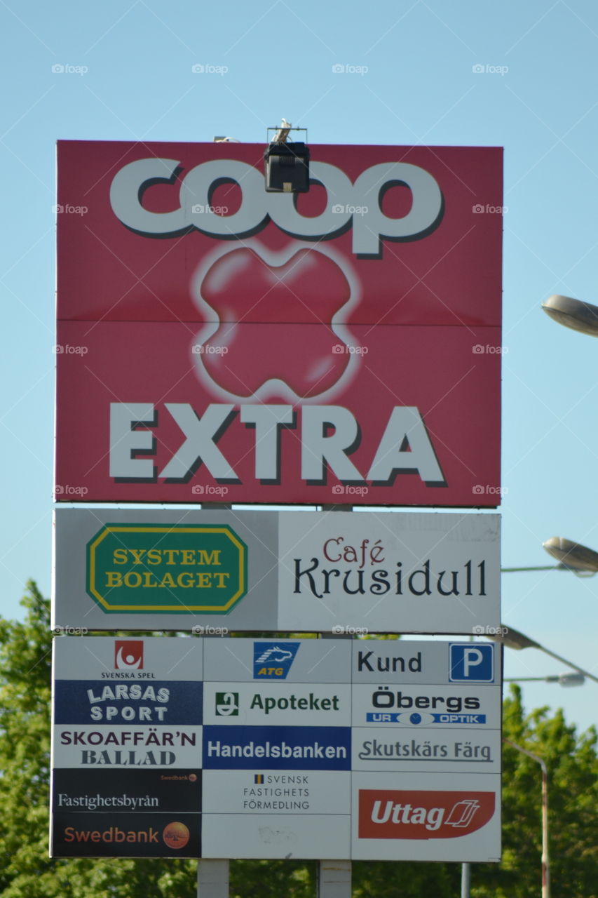 Coop Extra skylt