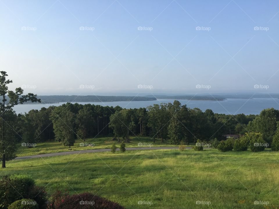 Greer's Ferry Lake, Arkansas. Beautiful view of Greer,s Ferry Lake in Edgemont, Arkansas.  This view is from a rental property we stayed at. 