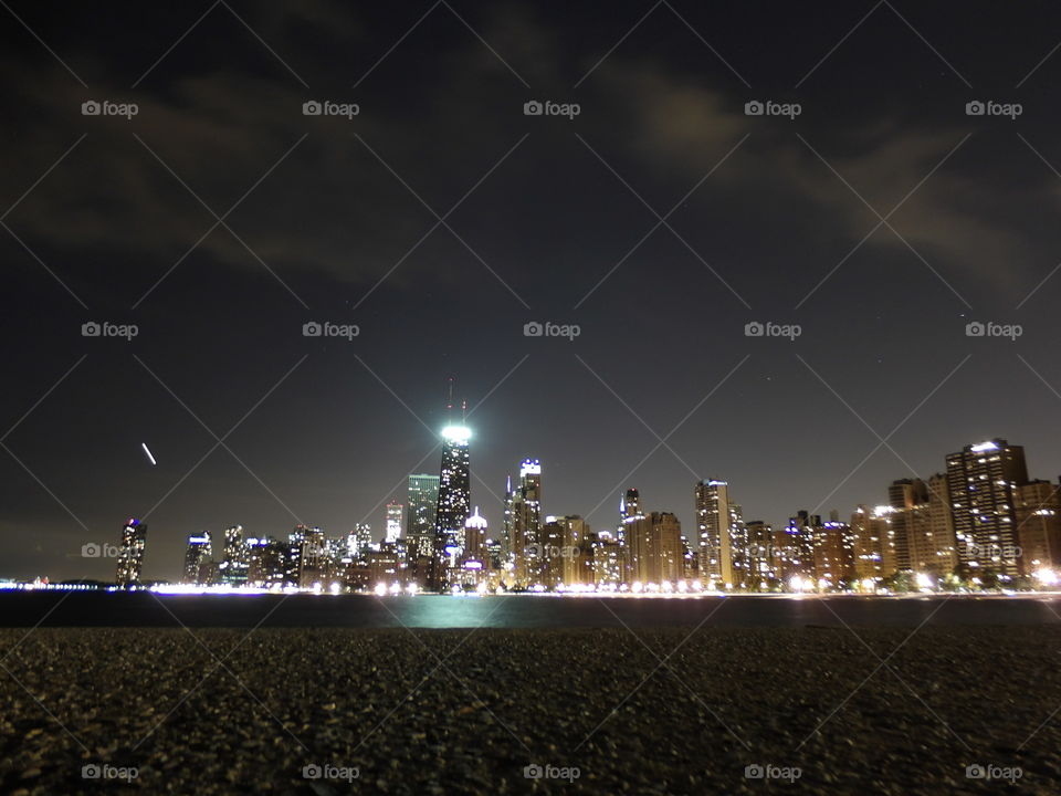 Planes over Chicago . My favorite place at night to gather my thoughts north beach!❤️