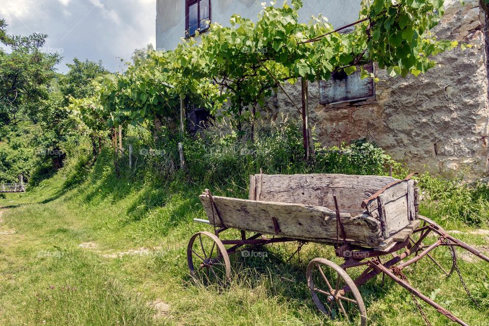 Old wooden cart
