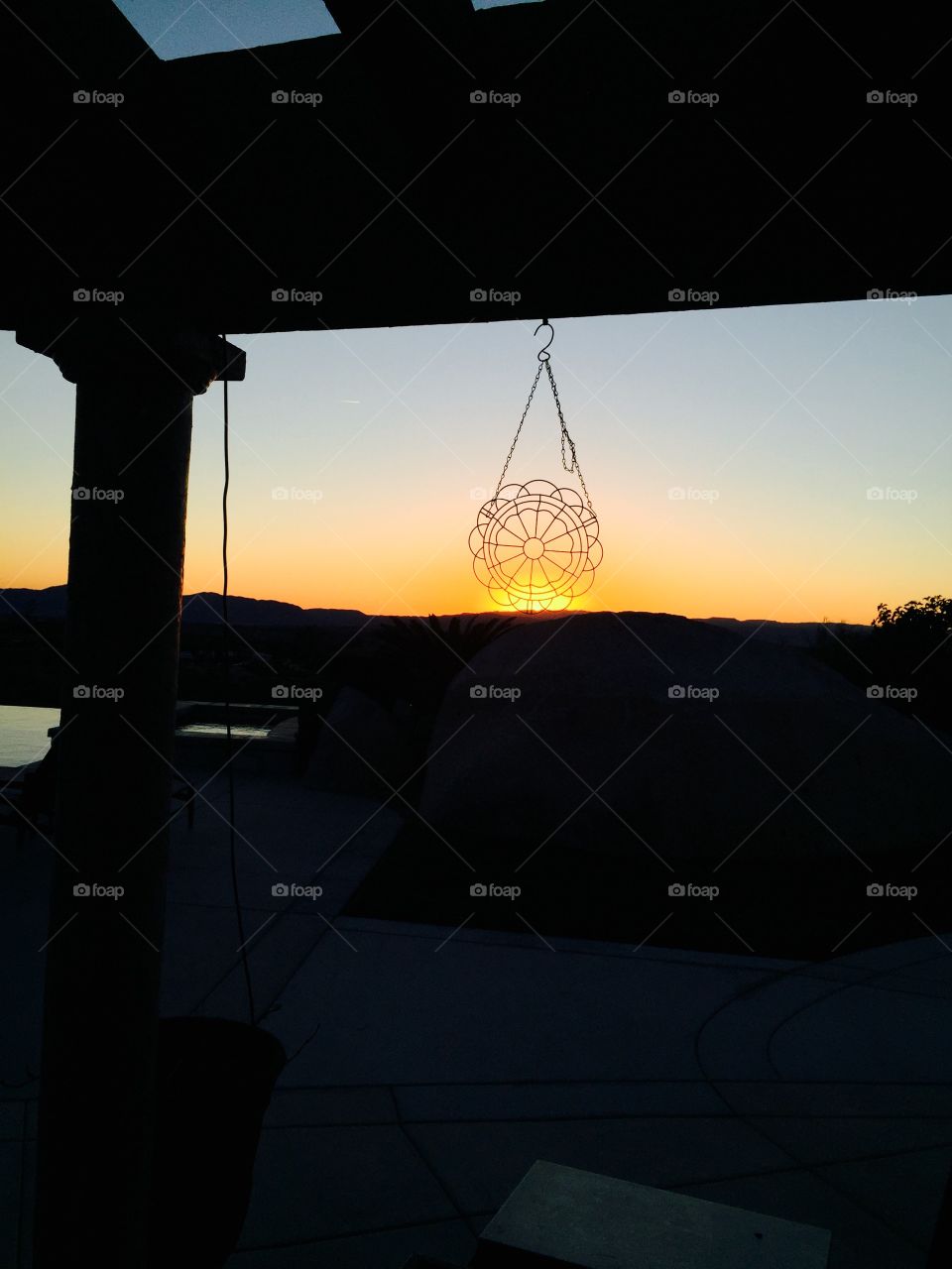 Sunset thru a star wire prism