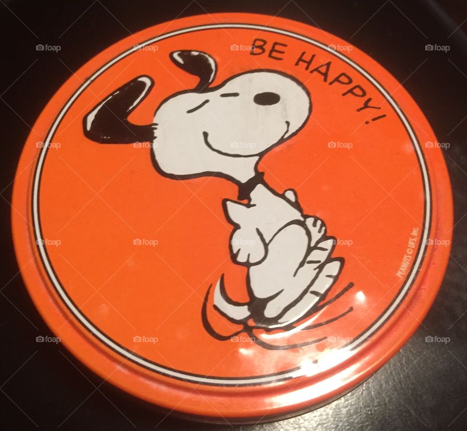 Snoopy tin can message 