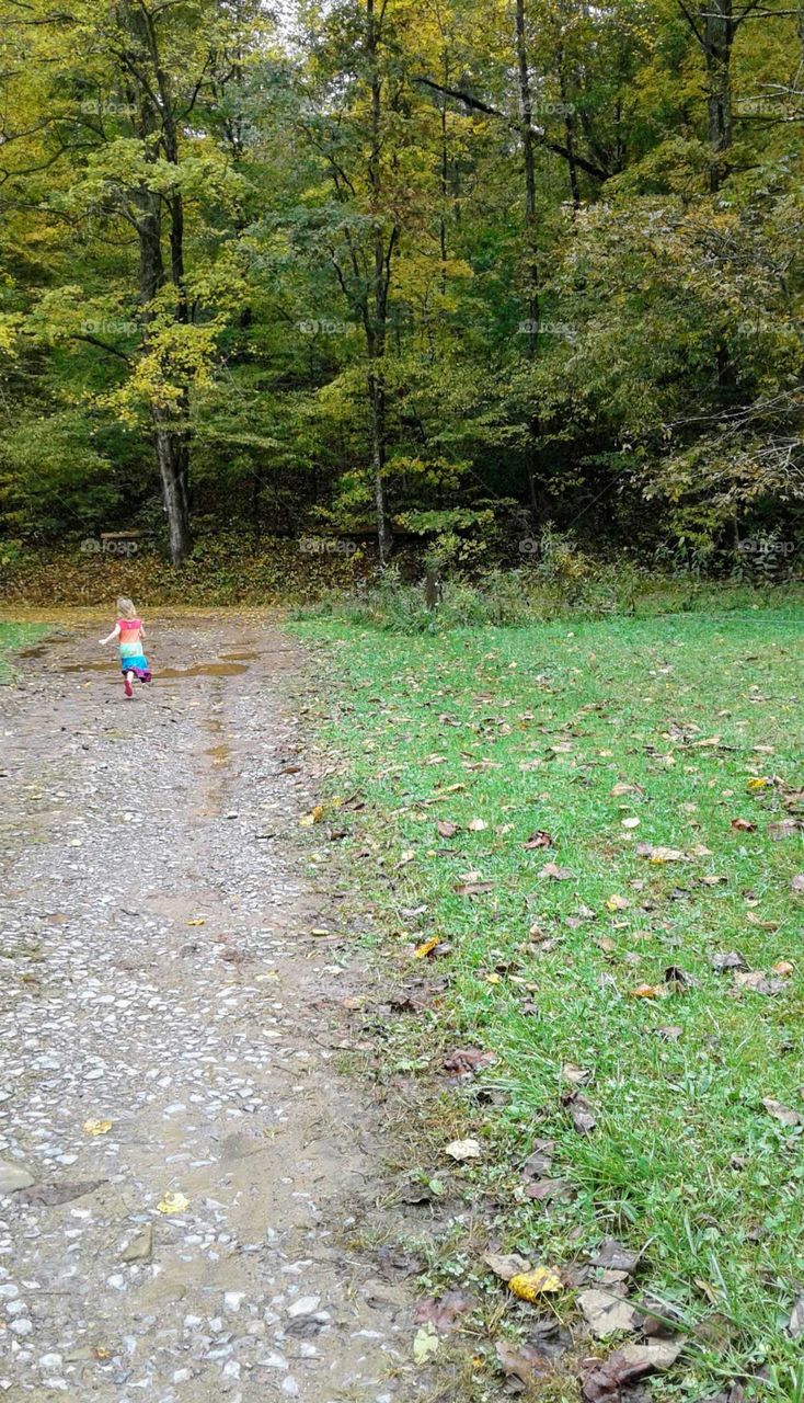 Playing in puddles