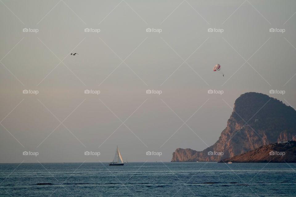 View of Cap Nono - sant Antoni - ibiza 