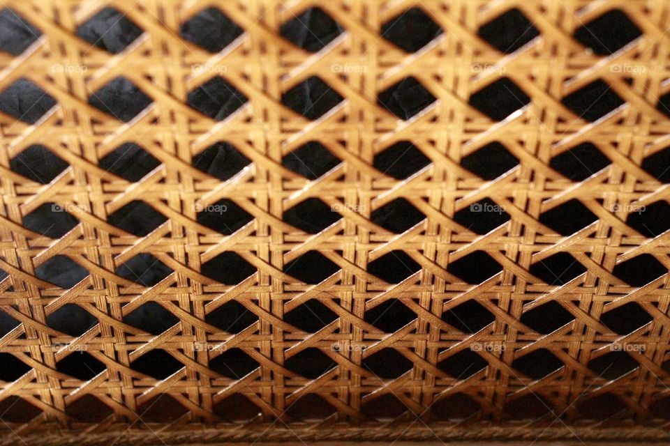 Straw back of a chair