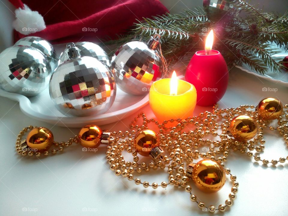 Christmas, Winter, Shining, Gold, Decoration