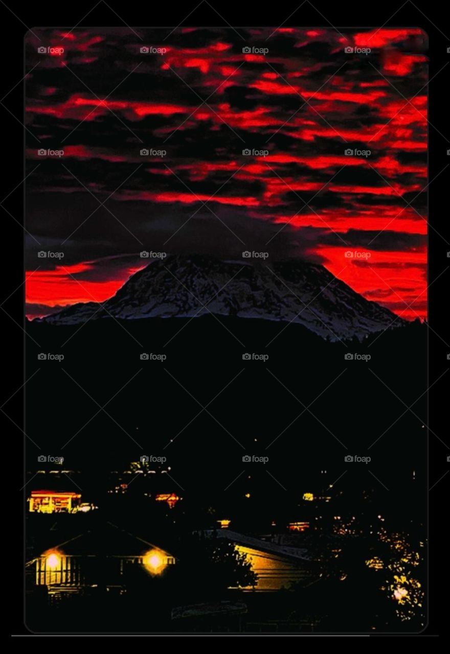 When the mountain meets the city lights