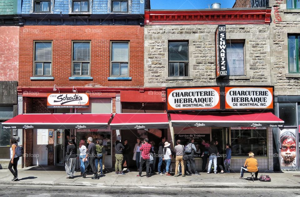 Montreal landmark St Lawrence Blvd Schwartz’s