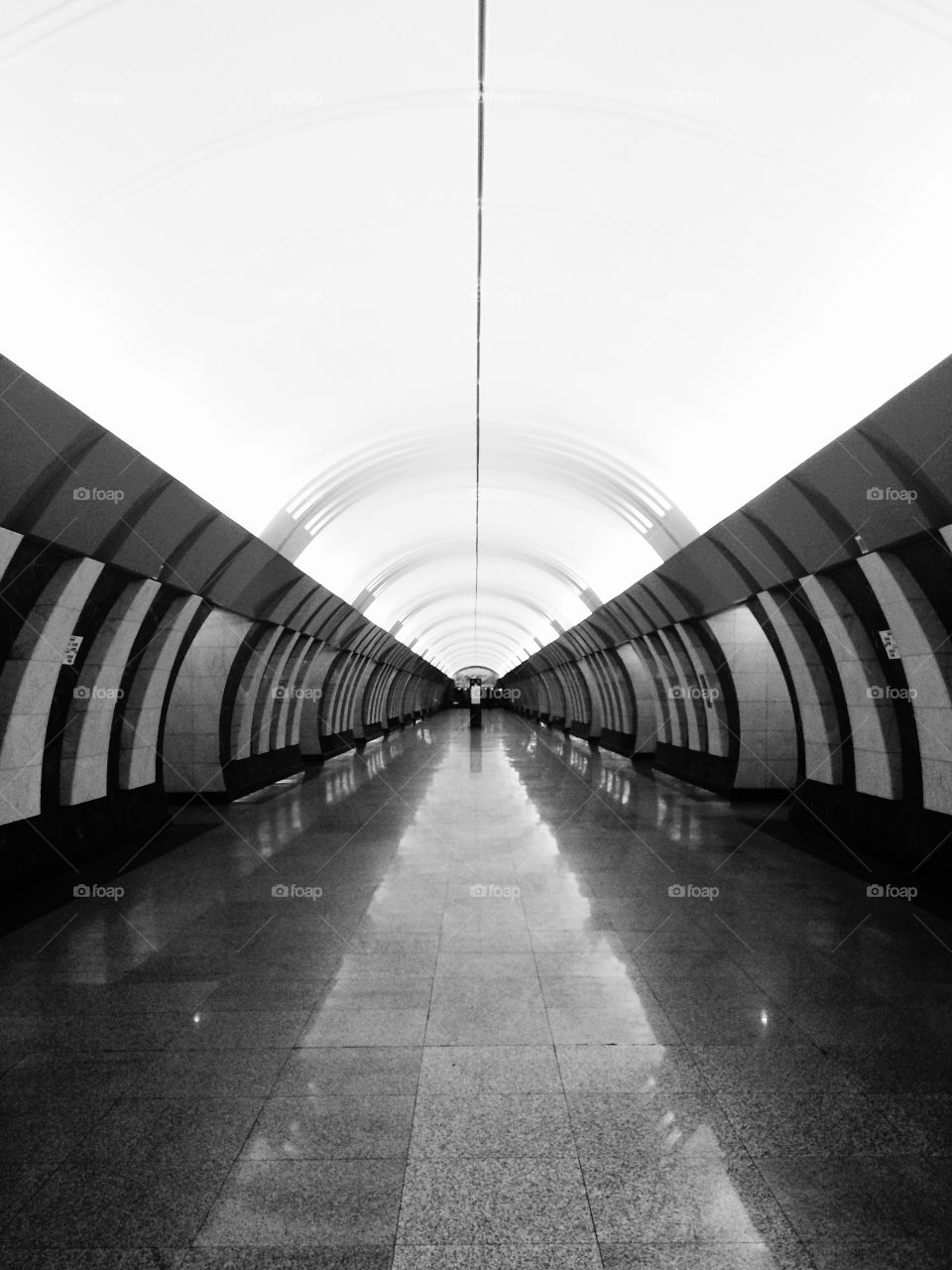 Tunnel of subway station