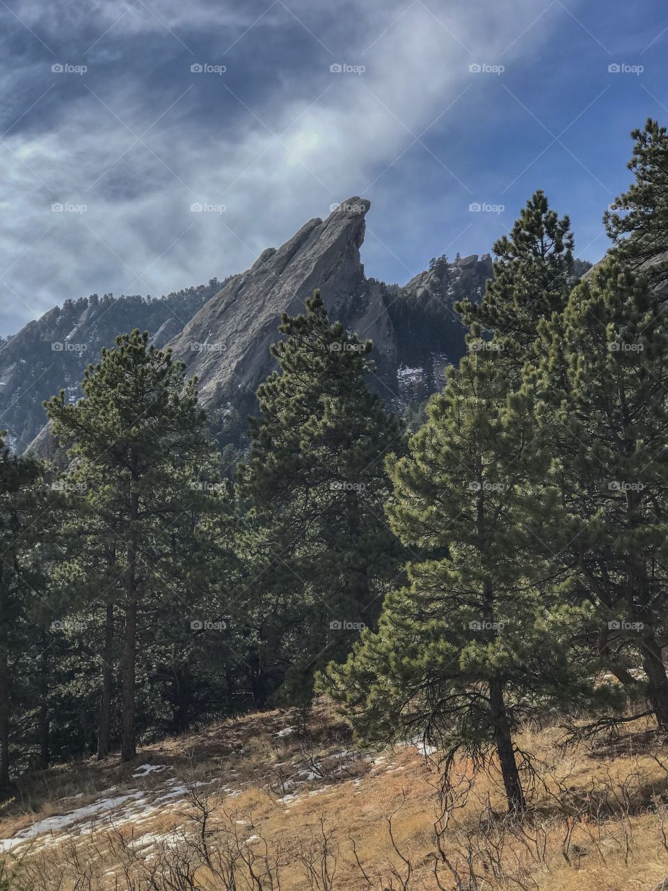 Boulder, Colorado’s iconic Flatiron mountains. 