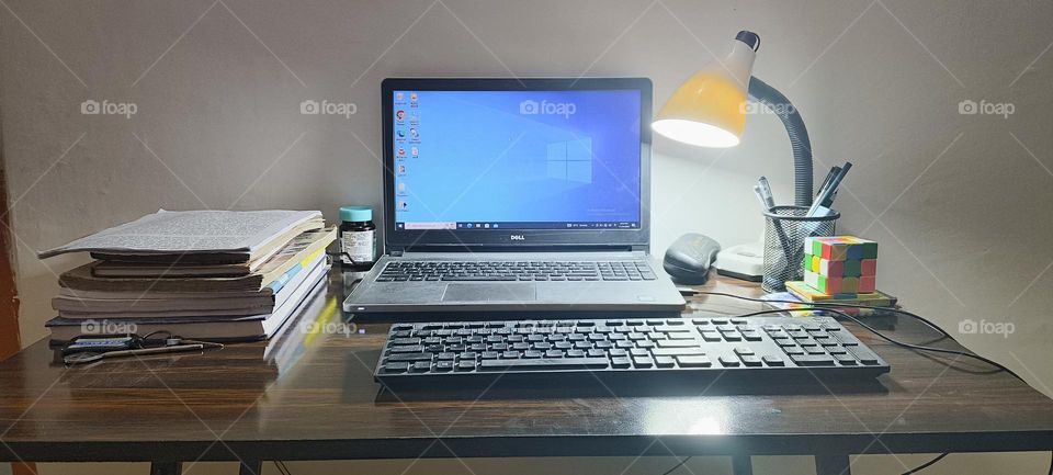 working/studying table of a bachelor boy..