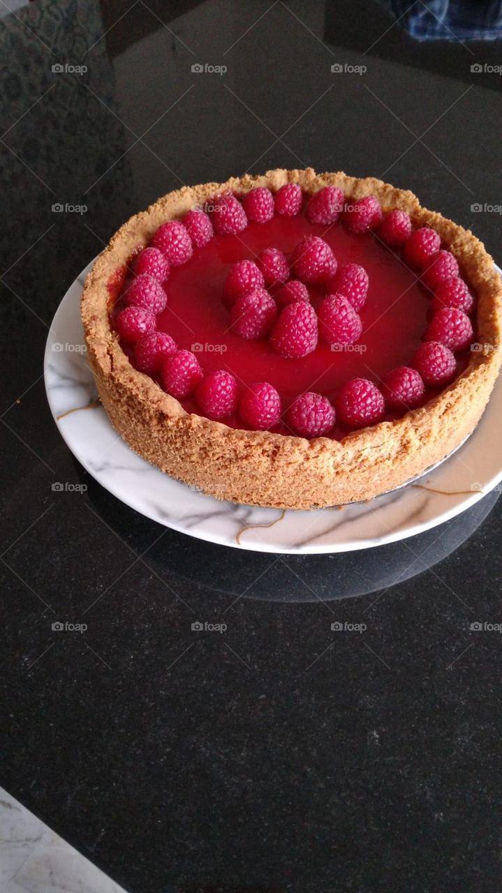 delicious cheese cake with framboise