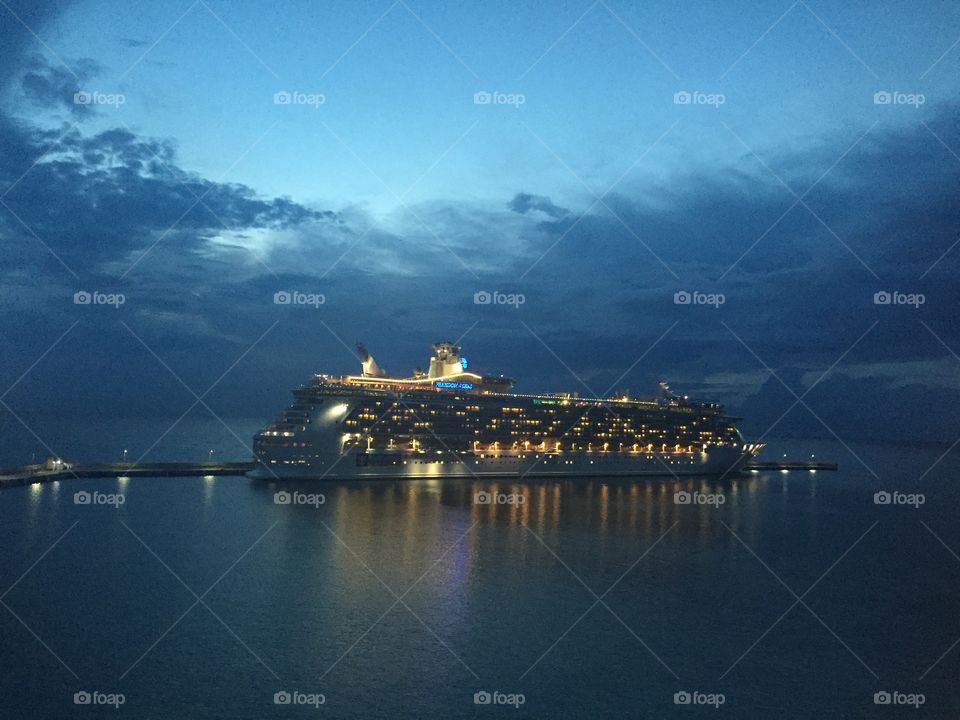 A cruise ship 