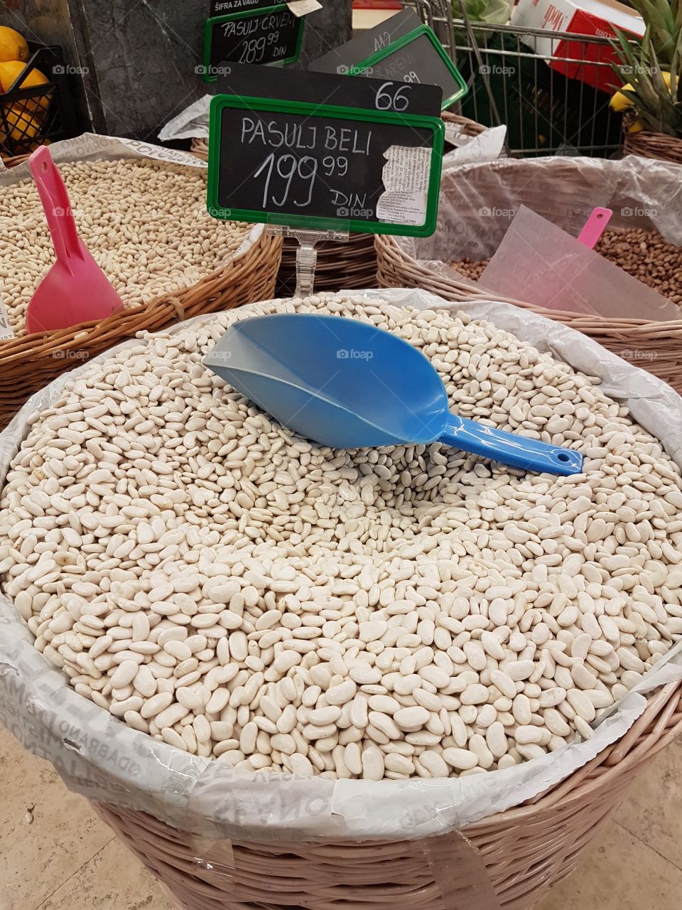 beans in the supermarket