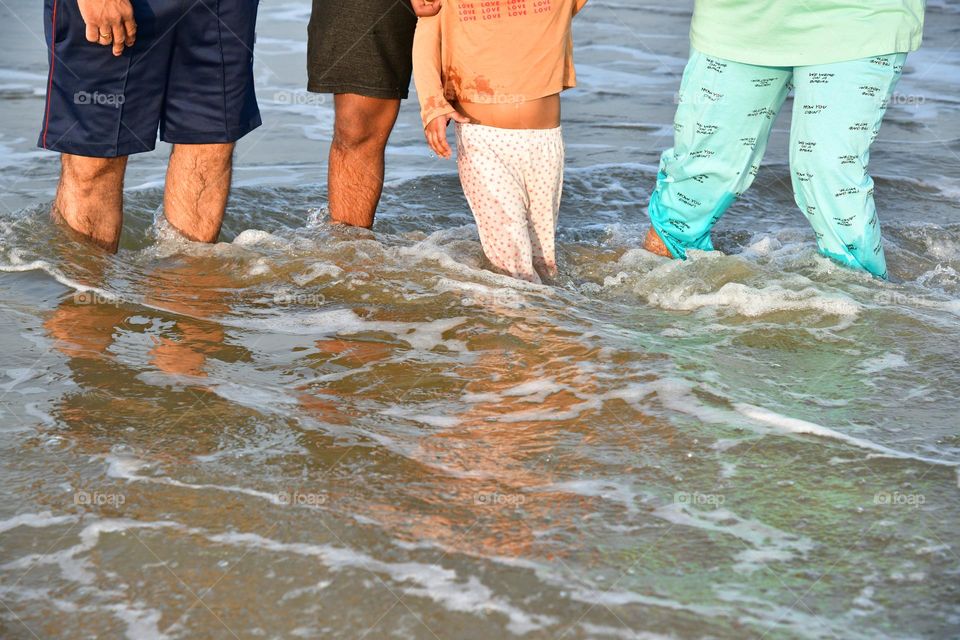 Enjoying in sea water