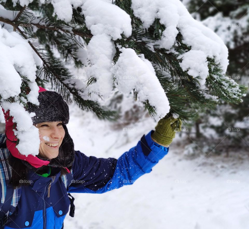 Happy snowy moment