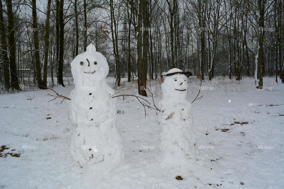 snowman couple