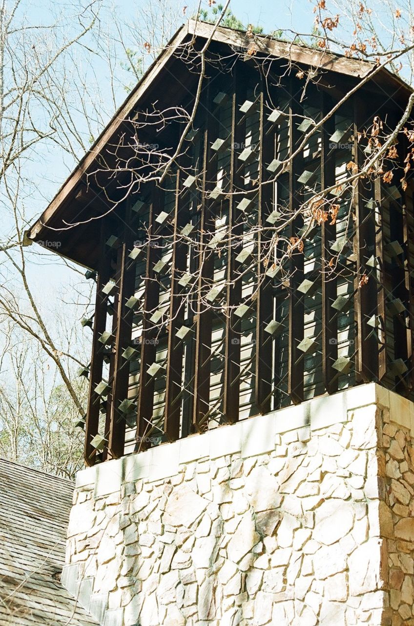 Bell Tower. Small church in Georgia 