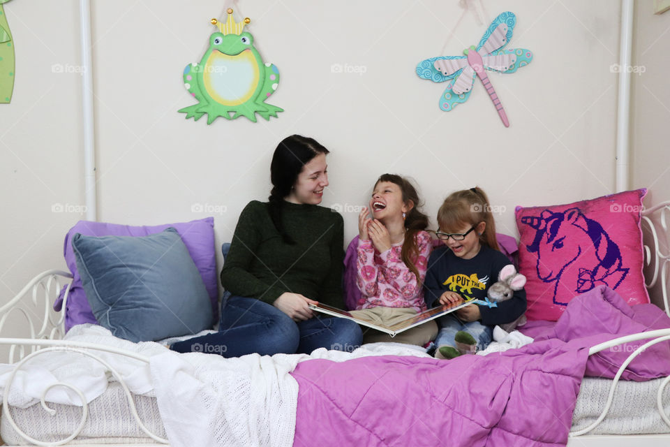 Three sisters enjoying each other's company