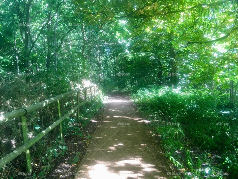 Access path into Mill Hill Park from the A1 Barnet By-Pass
