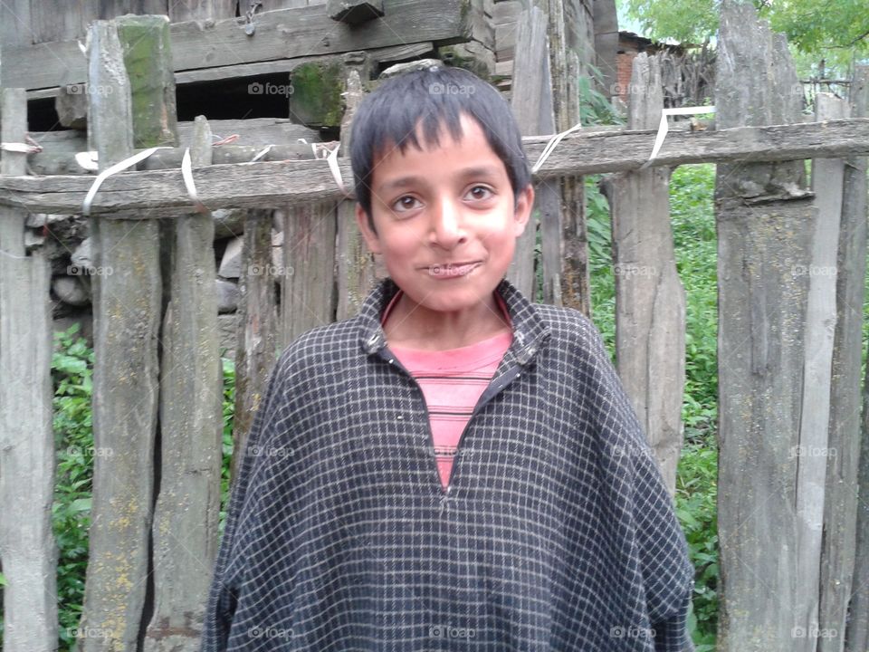 portrait of a young kashmiri boy