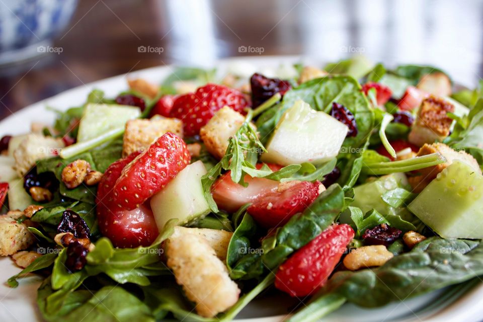 Vegetables salad with herbs