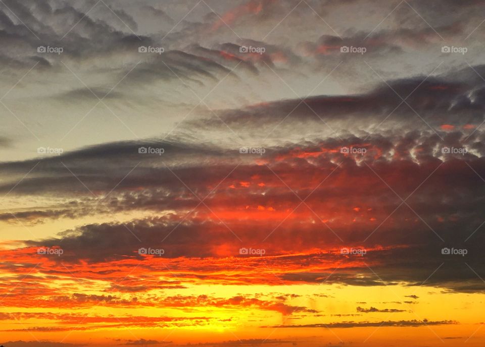 Dramatic sky during sunset