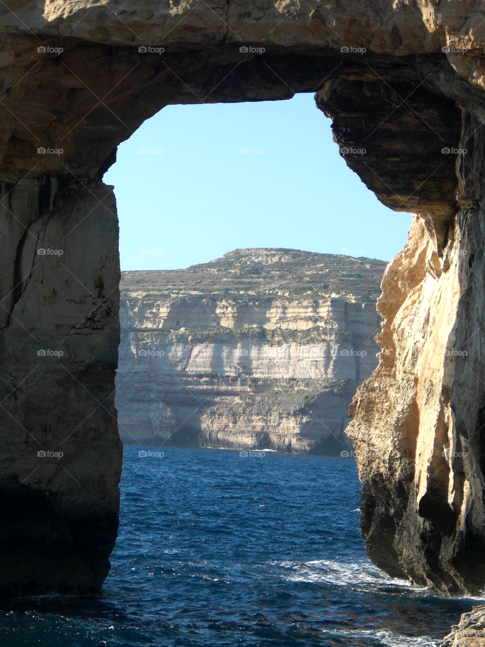 Azure window in Gozo Malta.  It collapsed completely on 8 March 2017