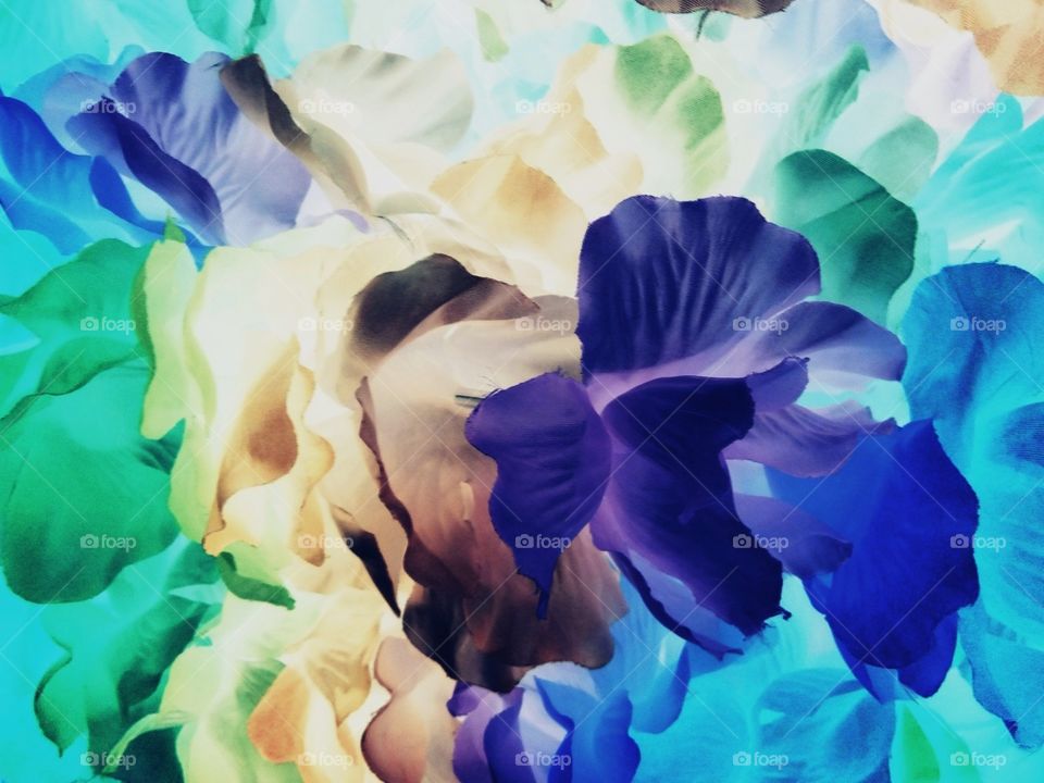Silk Flower Collage