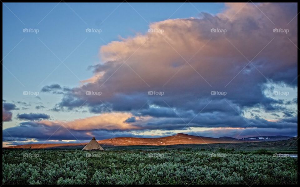Tent on tundra