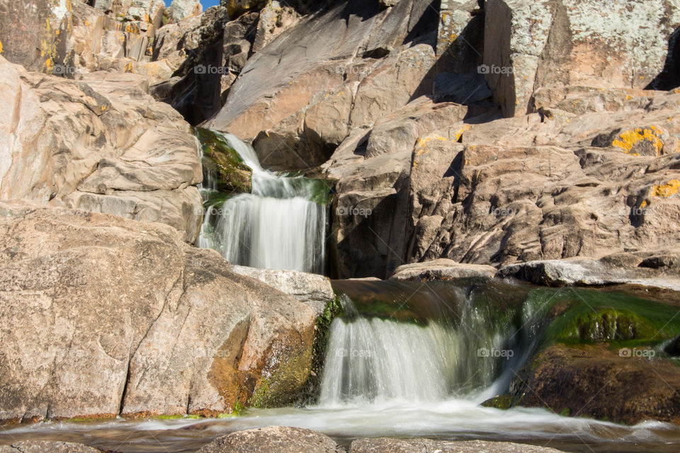 water falls at natural river