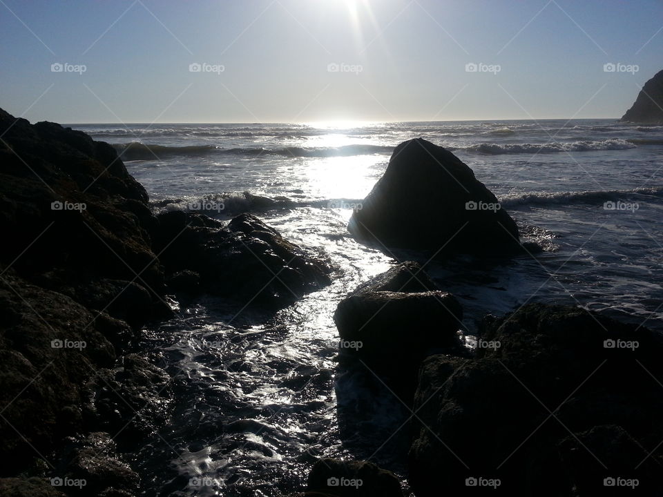 Sunset, Water, Ocean, Sea, Beach