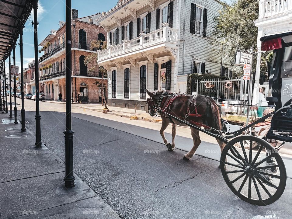 The French quarters in Louisiana