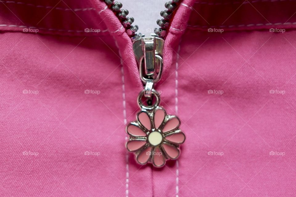 Pink zipper pull 
