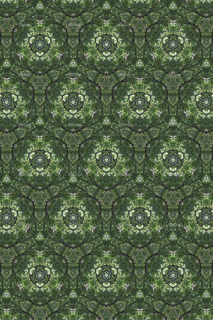 Kaleidoscope in green colours