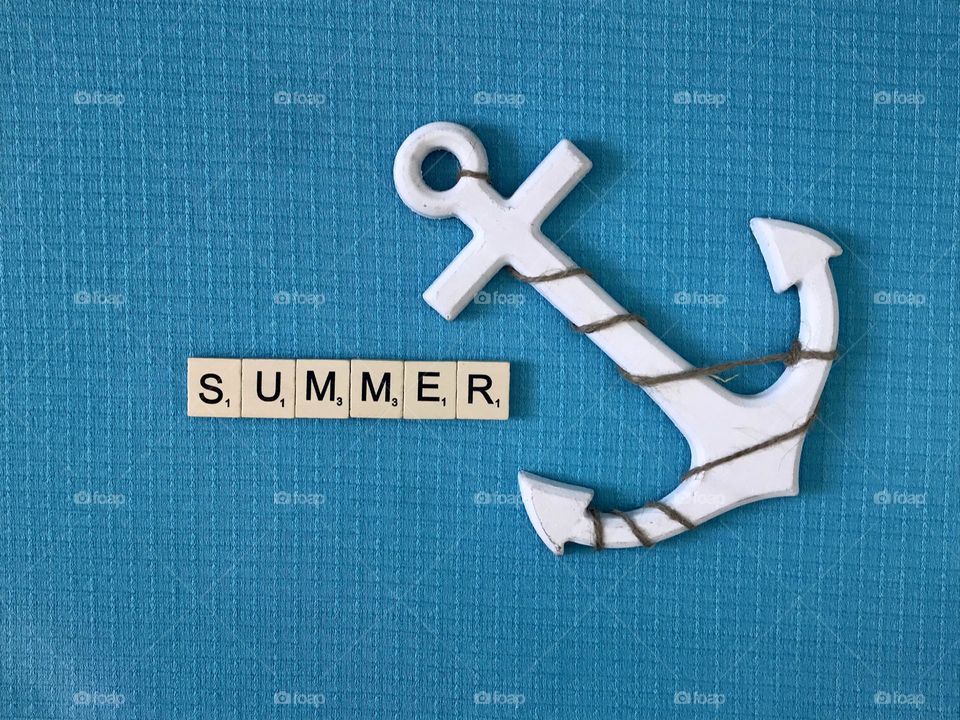 Summer scrabble letters || Words in the Wild || Summer mood || Rapana || Rapan || Anchor || Blue