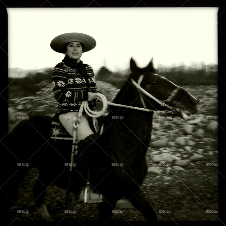 woman horse chile south america by entraphy