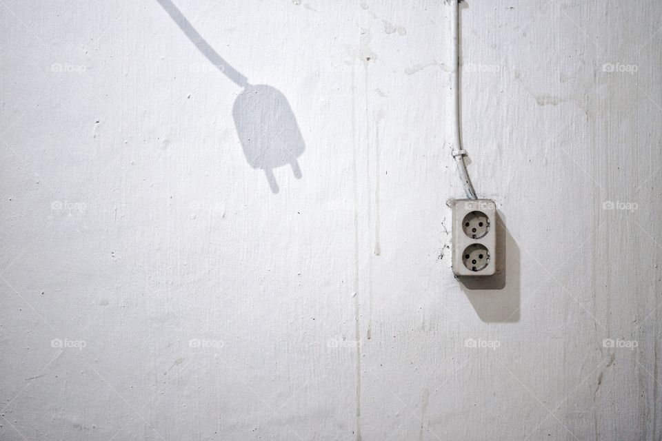 electrical appliance on the wall with a minimalist concept