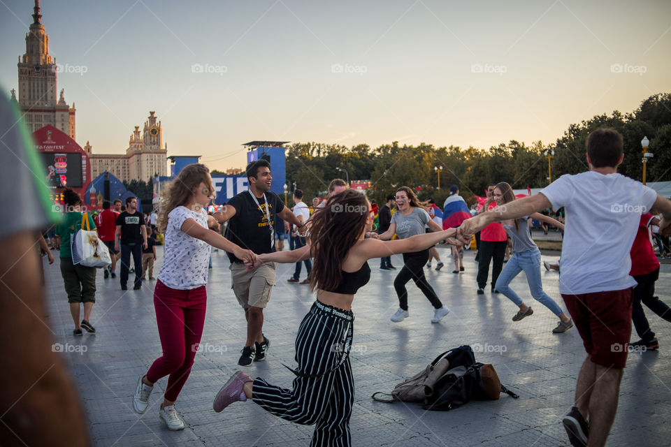 FIFA Fan Fest in Moscow, Russia, Brazil vs Serbia, 27 June 2018