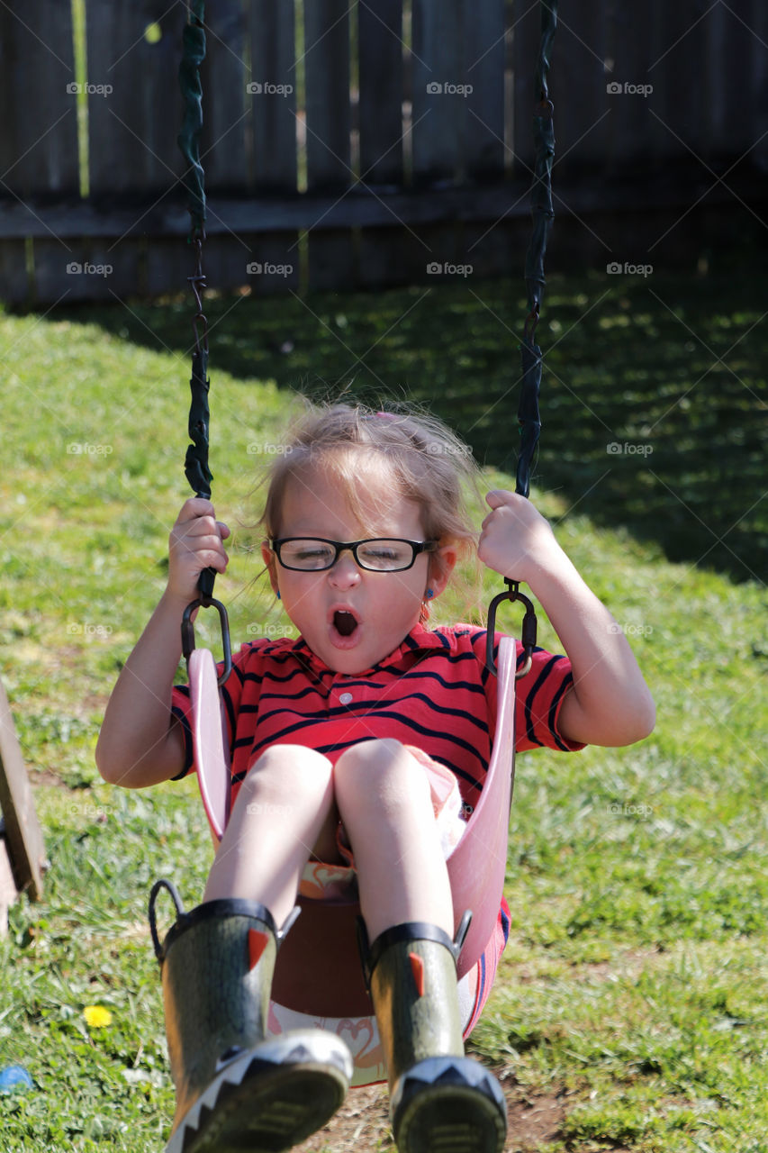 Girl on a swing