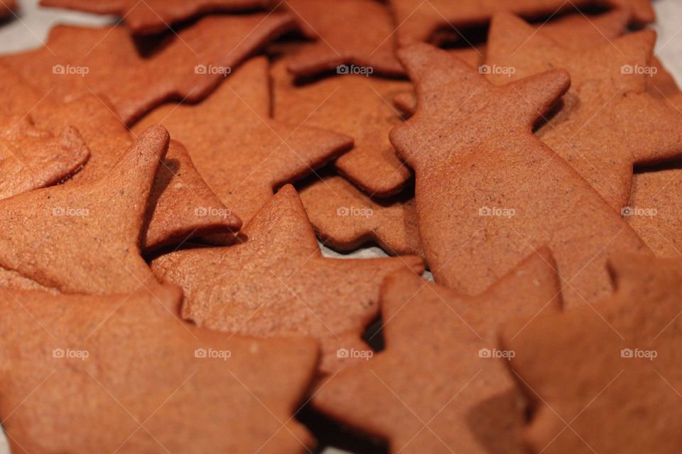 Starshape gingerbread cookies