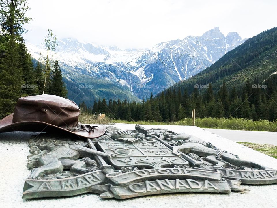 View of Canada's Rocky Mountains from the highest point on the TransCanada highway