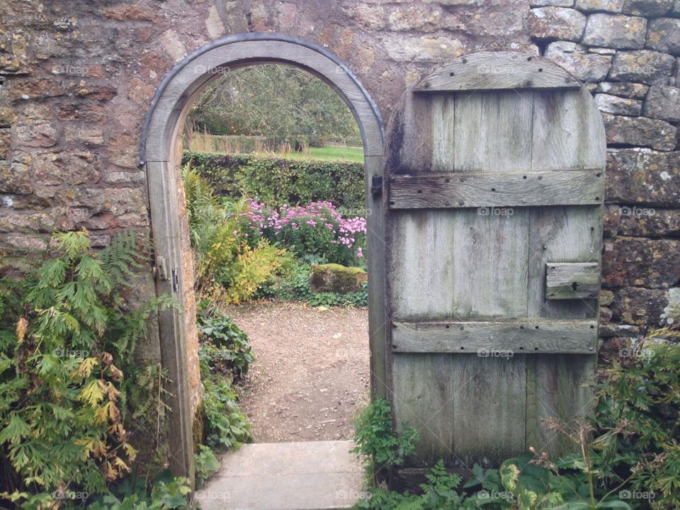 Open garden gate